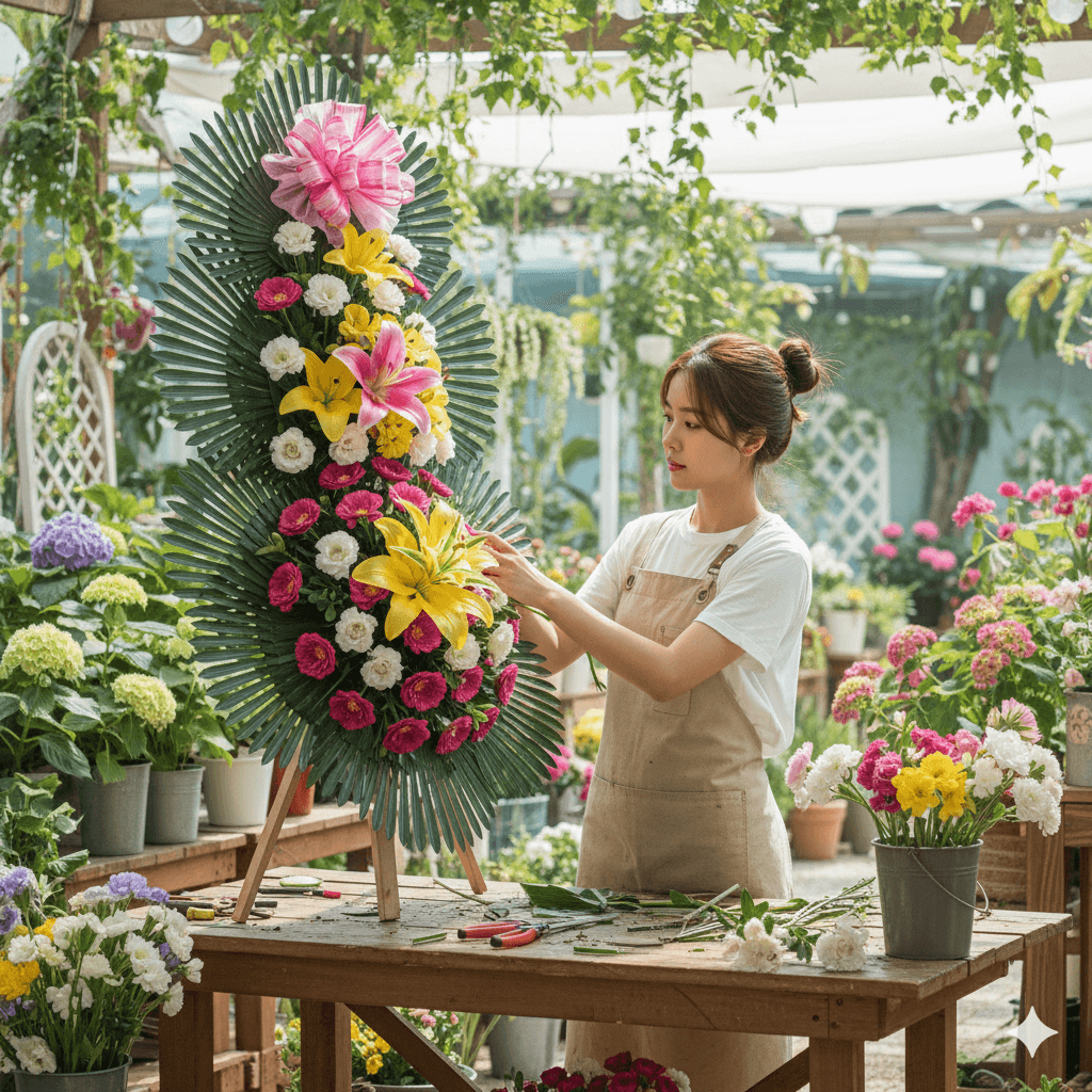 당일제작, 생화화환